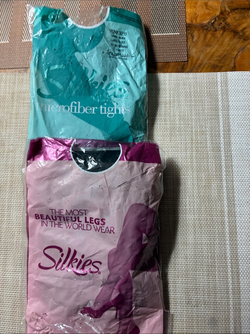 Silkies Microfiber Tights and Pink Hosiery Packs - Teal and Pink